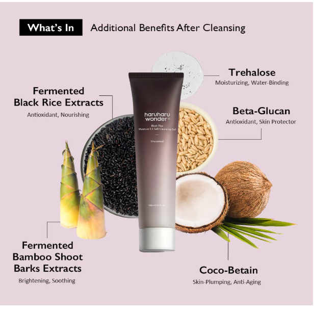 Haruharu Wonder Black Rice Moisture 5.5 Soft Cleansing Gel 100ml