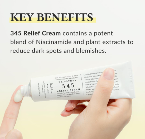 Dr. Althea 345 Relief Cream | Hydrating Daily Face Moisturizer