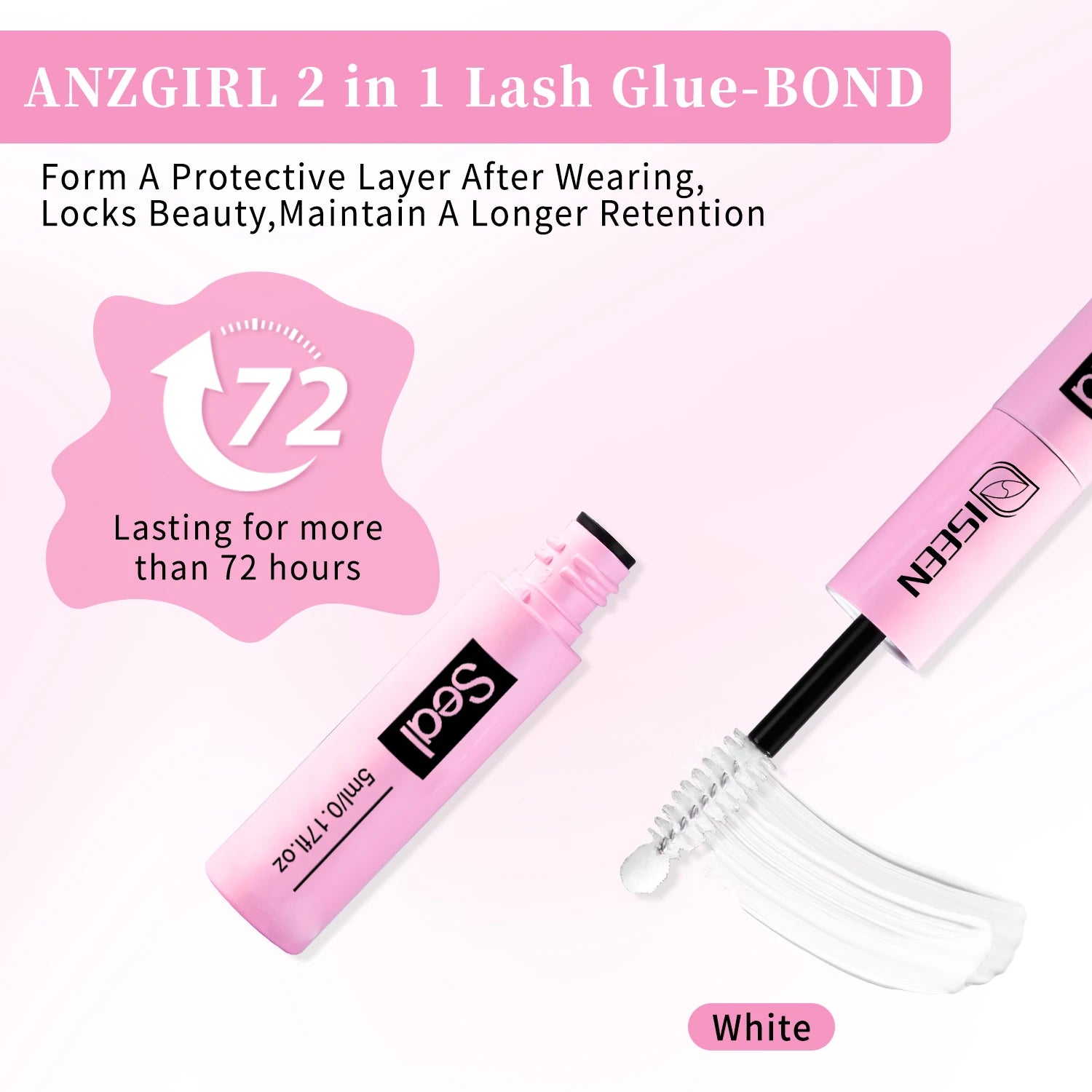Eyelash Bond & Seal 10Ml Eyelash Glue Remover 5Ml Eyelash Curler Eyelash Brush Tweezer Kit Makeup