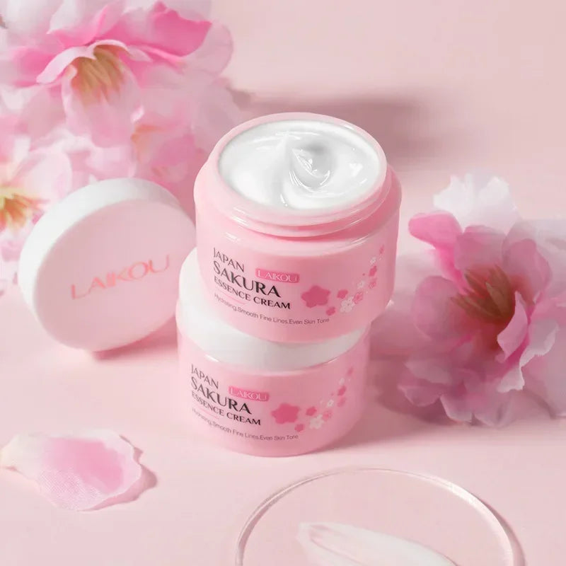 Japan Sakura Face Cream Smoothing Moisturizer Whitening Nourishing Oil Control Moisturizing Skin Care Repair Skin 25G