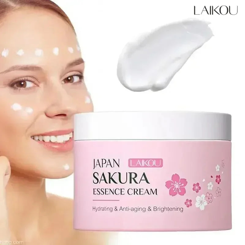 Japan Sakura Face Cream Smoothing Moisturizer Whitening Nourishing Oil Control Moisturizing Skin Care Repair Skin 25G