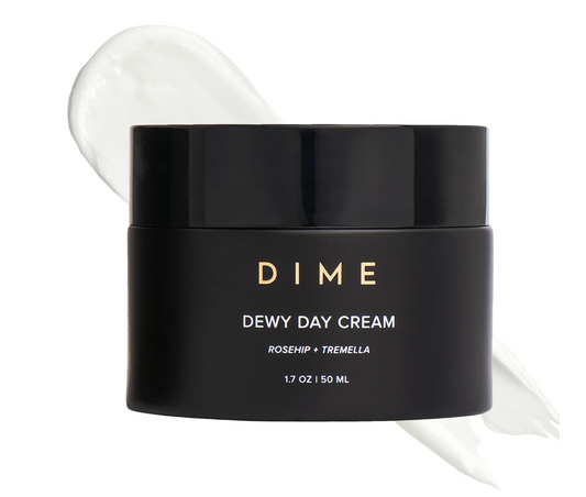 DIME Beauty Dewy Day Cream, Morning Face Moisturizer with Rosehip Oil and Snow Mushroom, 1.7 oz / 50 ml