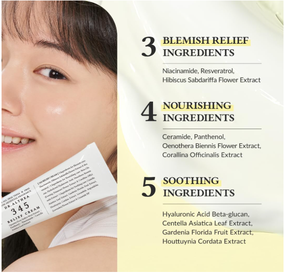 Dr. Althea 345 Relief Cream | Hydrating Daily Face Moisturizer